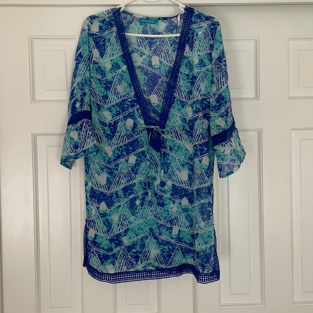 Blue Island  beach coverup